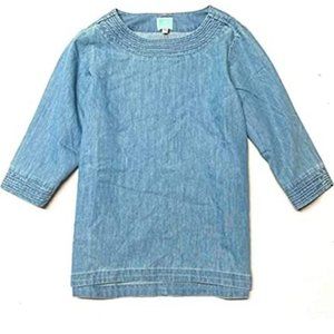 Women's Denim Top (Light Indigo, XL)